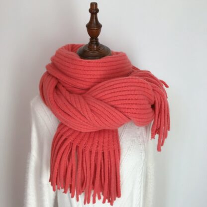 Thick and Warm Knitted Scarf with Tassel - Image 2