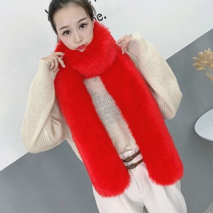Thick Warm Faux Fur Scarf - Image 8