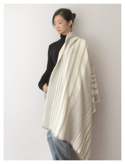 Winter Stripe Scarf Shawl - Image 4