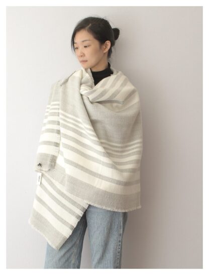 Winter Stripe Scarf Shawl - Image 5