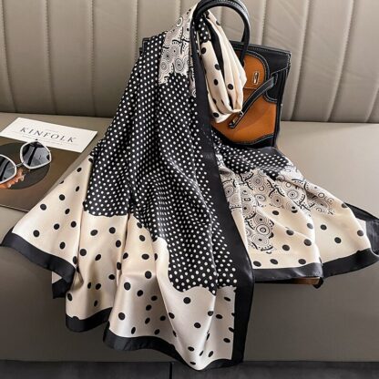 Designer Polka Dot Scarf - Image 2