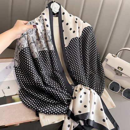 Designer Polka Dot Scarf - Image 3