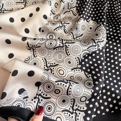 Designer Polka Dot Scarf - Image 4
