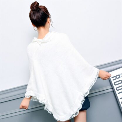 Women's Fringe Poncho - Image 3