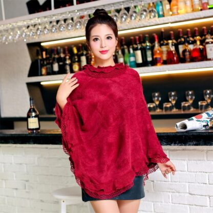 Women's Fringe Poncho - Image 2