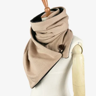 Stylish Infinity Scarf with Button Detail