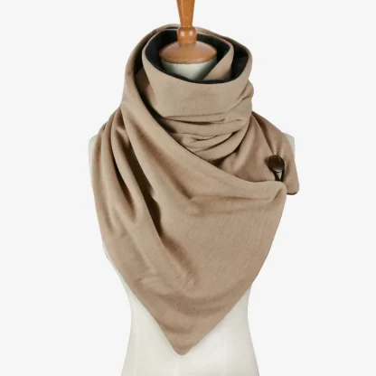 Stylish Infinity Scarf with Button Detail - Image 6