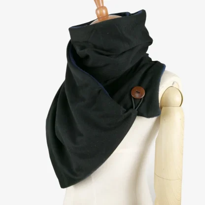 Stylish Infinity Scarf with Button Detail - Image 3
