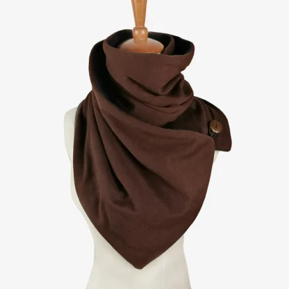 Stylish Infinity Scarf with Button Detail - Image 5