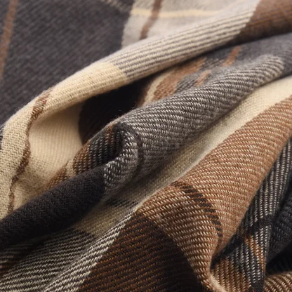 Thick Warm Checkered Shawl - Image 4