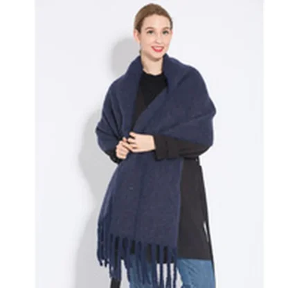 Elegant Plaid Tassel Scarf - Image 6